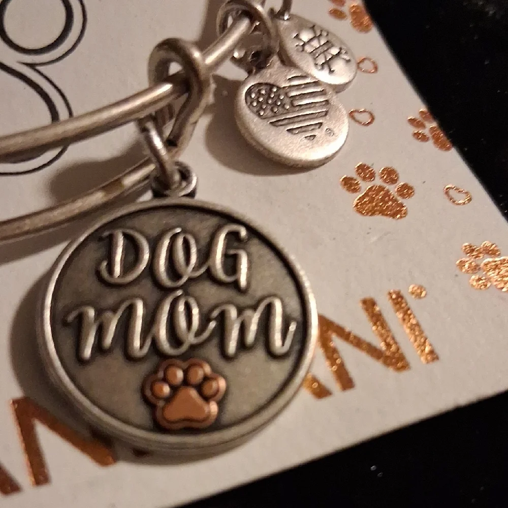 Alex and Ani Silver and Orange Dog Lover's Charm